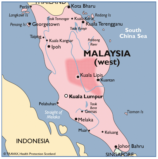 West Malaysia Malaria Map
