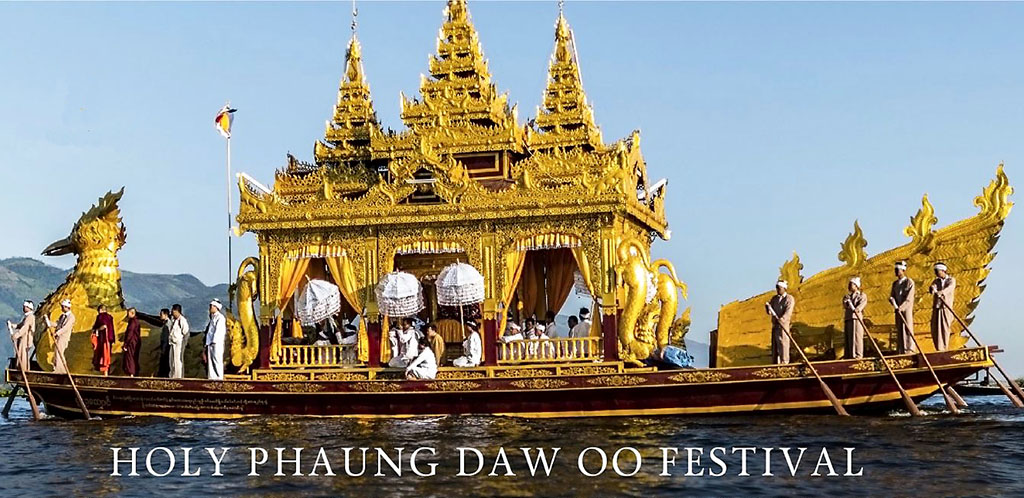 Phaung Daw Oo festival barge on Inle Lake, Myanmar