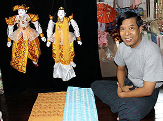 Puppet master in Yangon, Myanmar