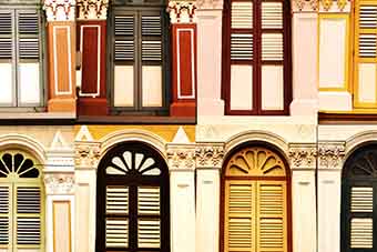 Singapore's Mary Road Colored Row Houses