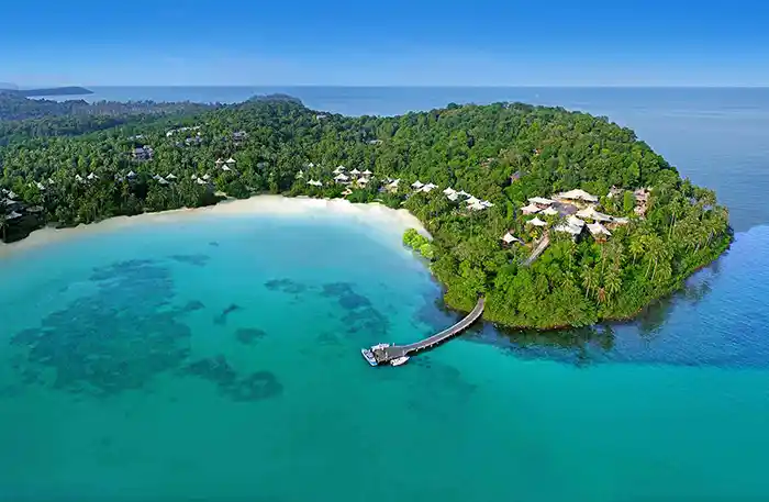 Soneva Kiri resort on Koh Kood aerial image