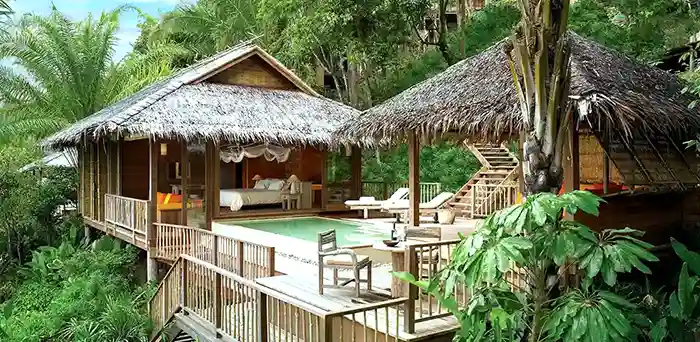 Hillside bungalow at Six Senses Koh Yao Noi, Thailand