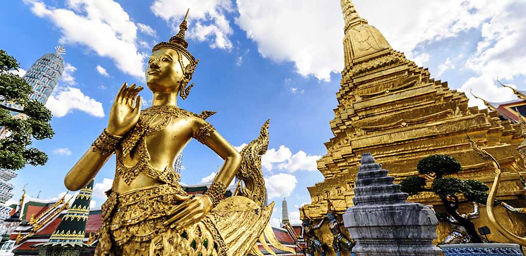 Gilded statue at the Royal Palace, Bangkok, Thailand