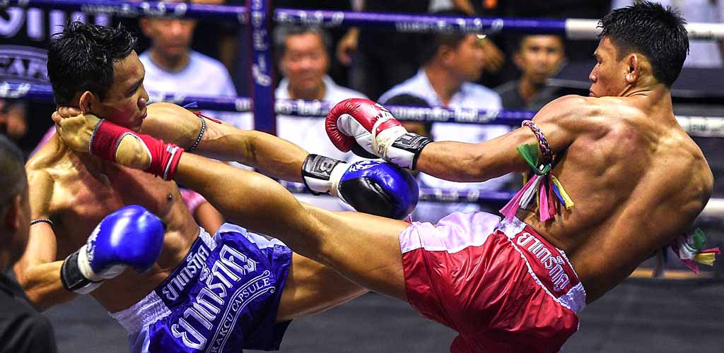 Muay Thai boxers fighting in Phuket