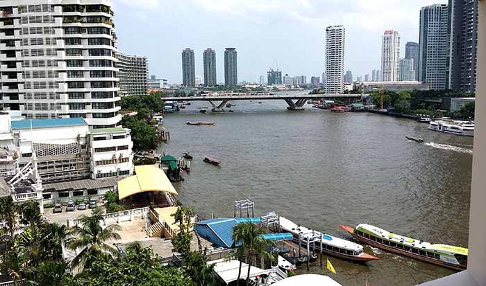View of Chao Praya River from Madarin Oriental room
