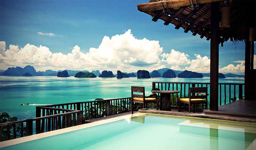 View from bungalow at Six Senses Koh Yao Noi, Thailand