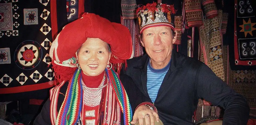 Encounter with Red Zao hill tribe woman in Sapa, Vietnam