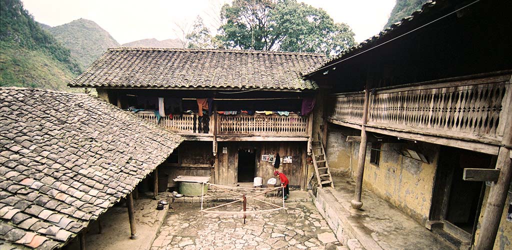 Traditional Hmong longhouse in Mai Chau, Vietnam