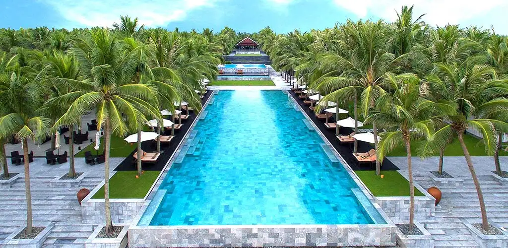 Massive pool at the Four Season's Nam Hai, Vietnam