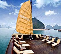 Cruise ship on Halong Bay, Vietnam