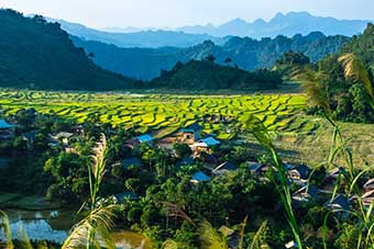 View of Mai Chau Valley, north Vietnam