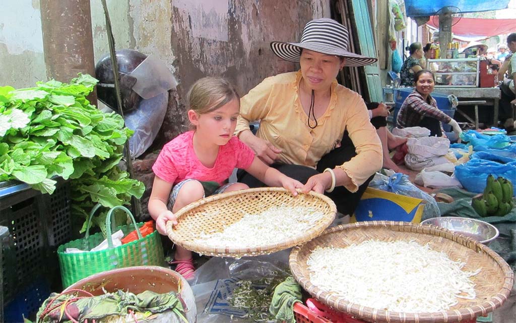Drying Rice in Hanoi, Vietnam