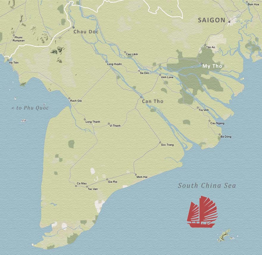 Mekong Delta Travel Map