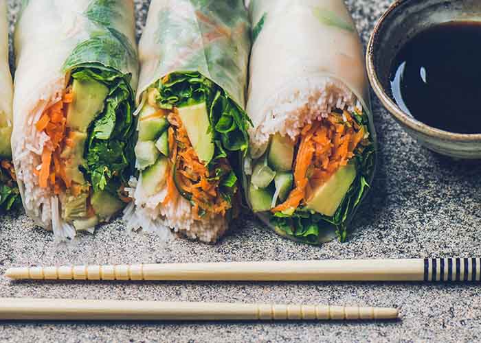 Vietnamese vegetarian spring rolls
