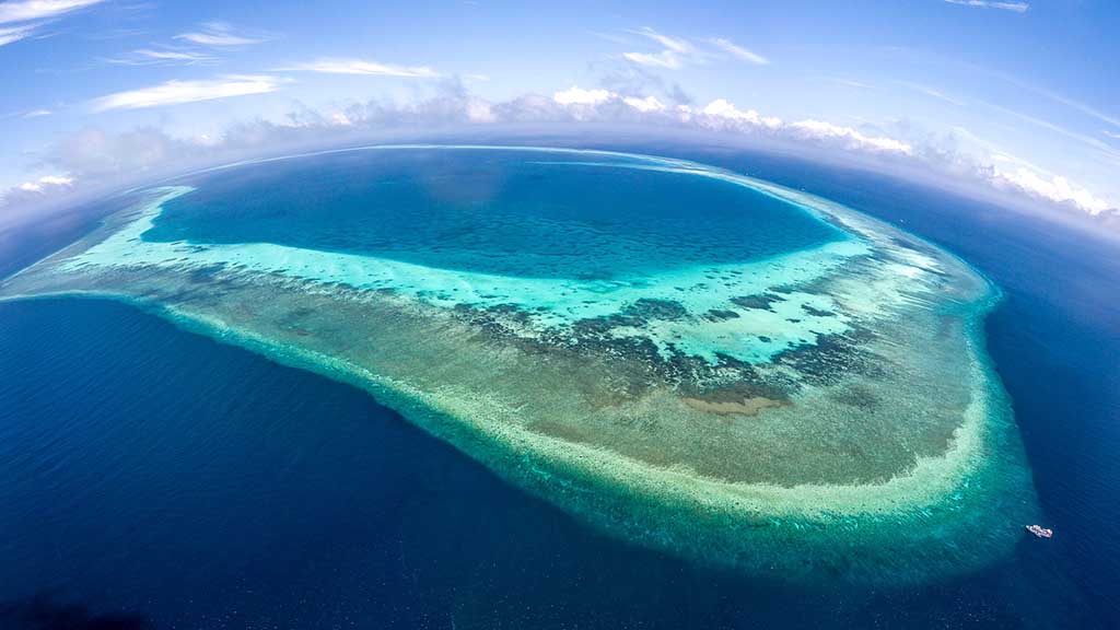 Tubbataha Reefs Natural Park from the air
