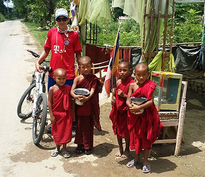 Family Biking ride in Myanmar