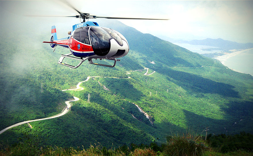 Private helicopter charter in Vietnam