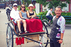 Rickshaw ride in Tokyo